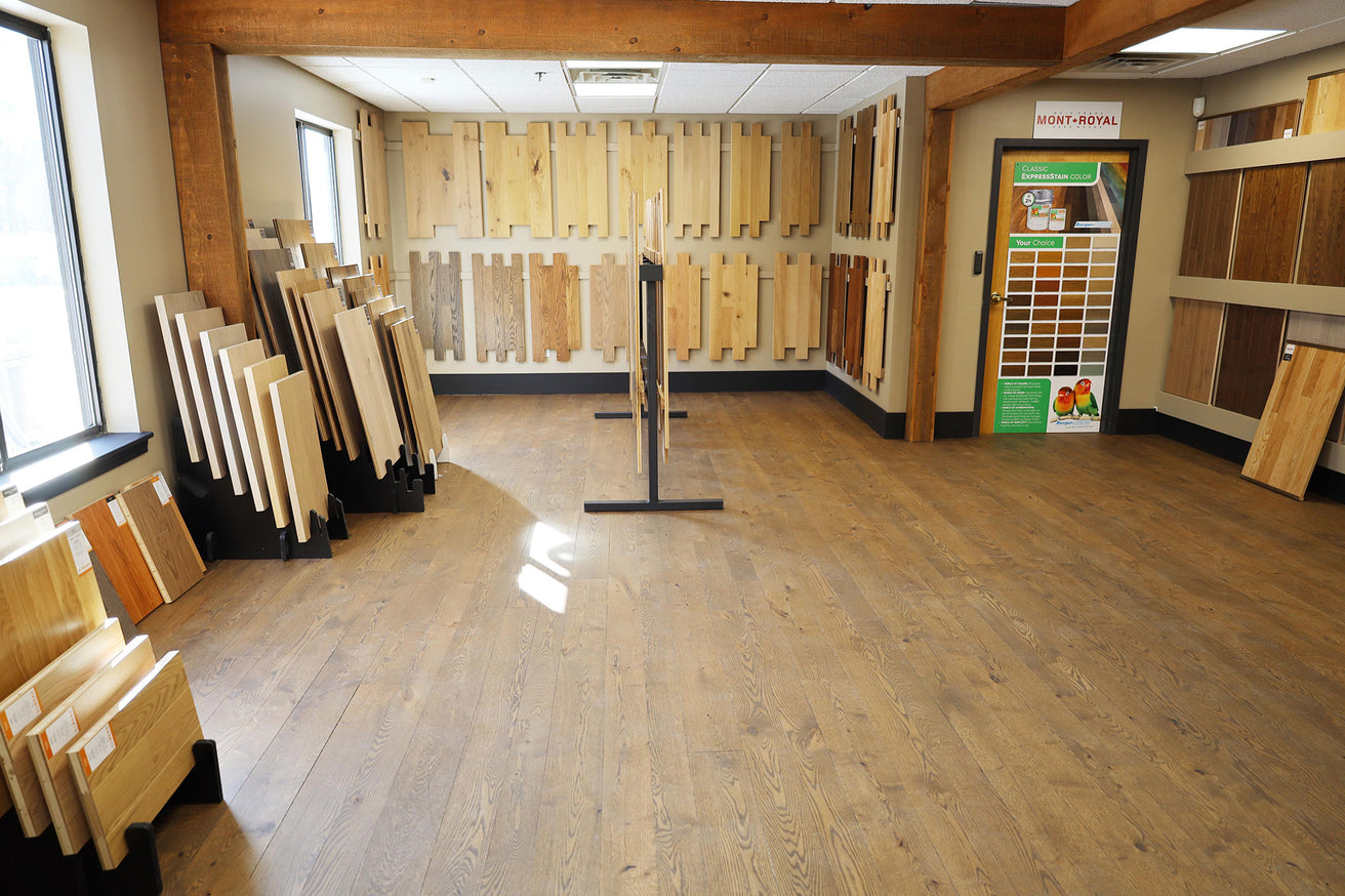 Long Plank Wood Floor Supply Showroom
